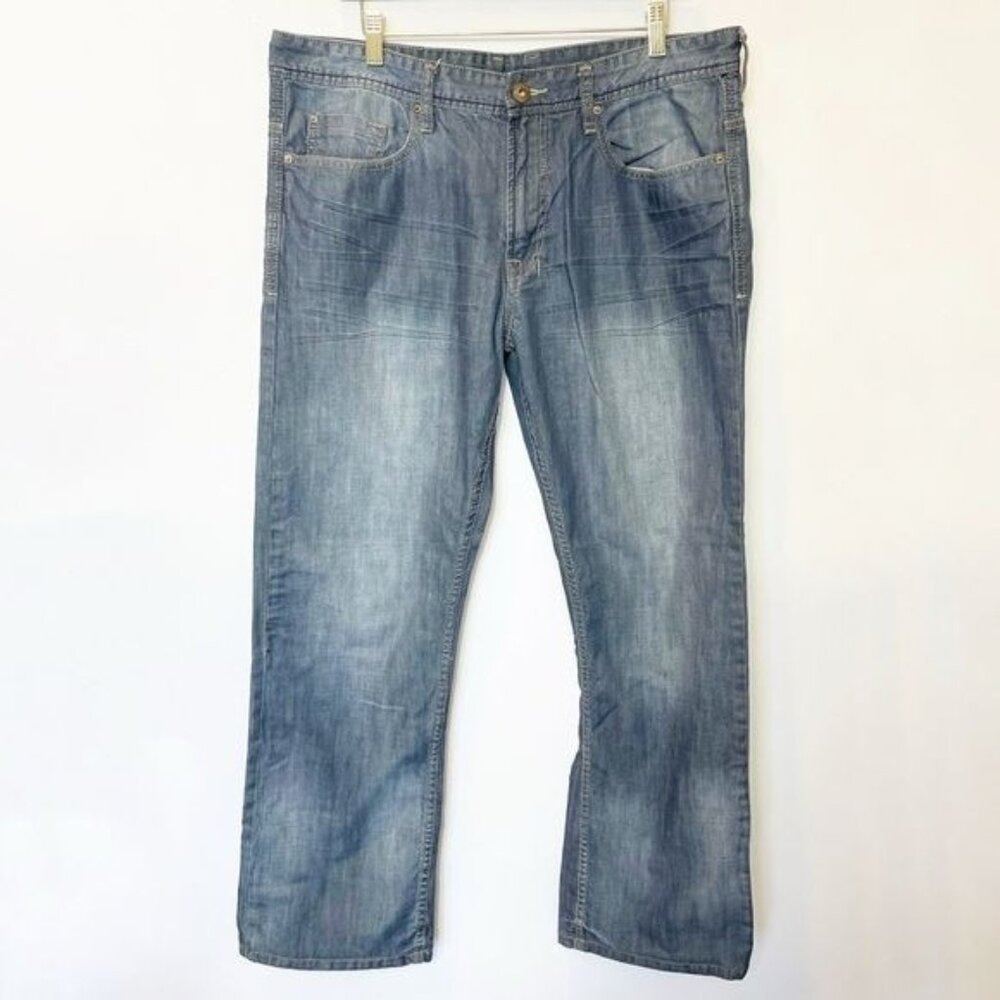 Buffalo David Bitton Men's Medium Wash Straight Leg Jeans Size 36 x 29